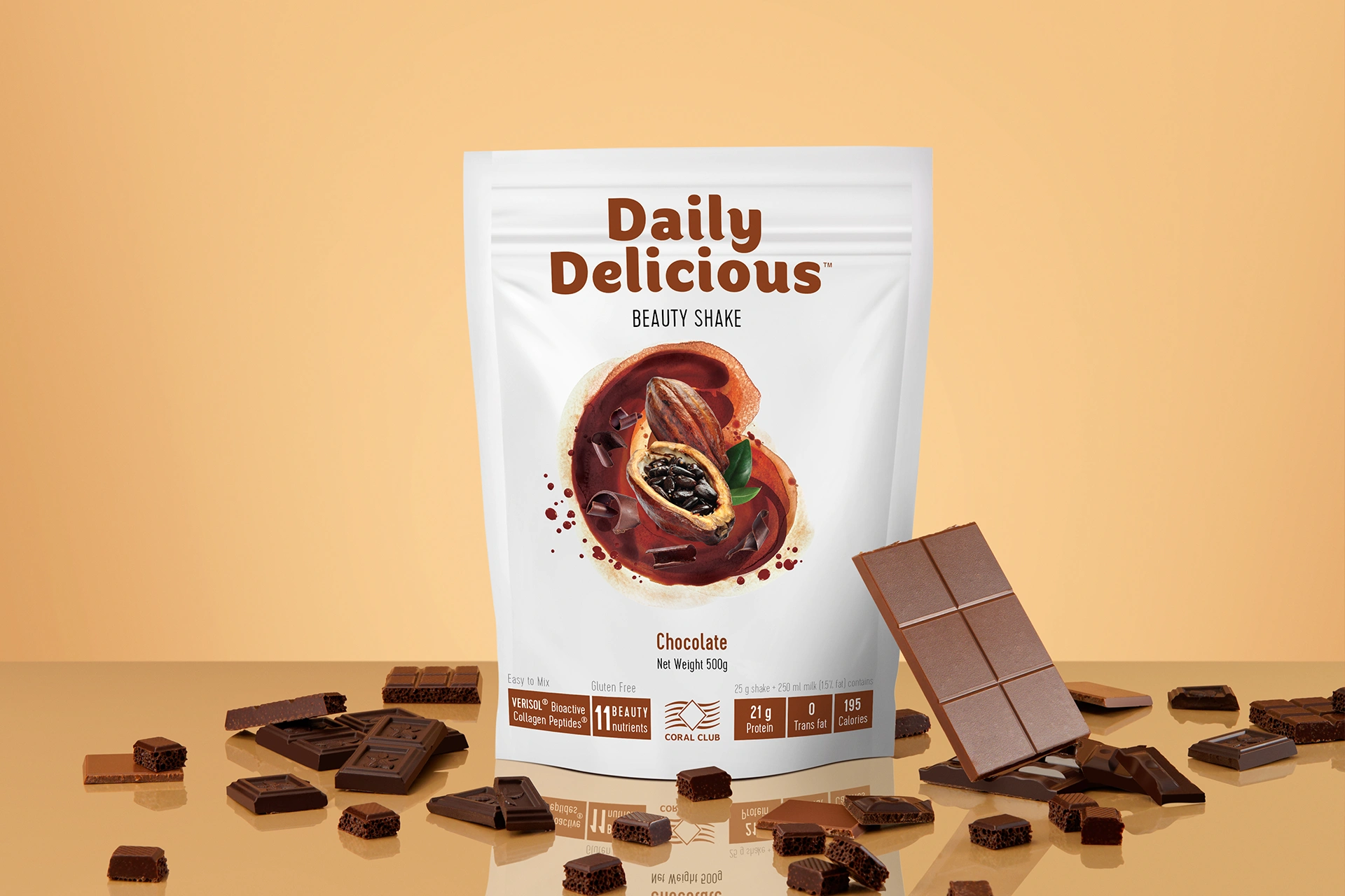 Daily Delicious Beauty Shake, шоколад